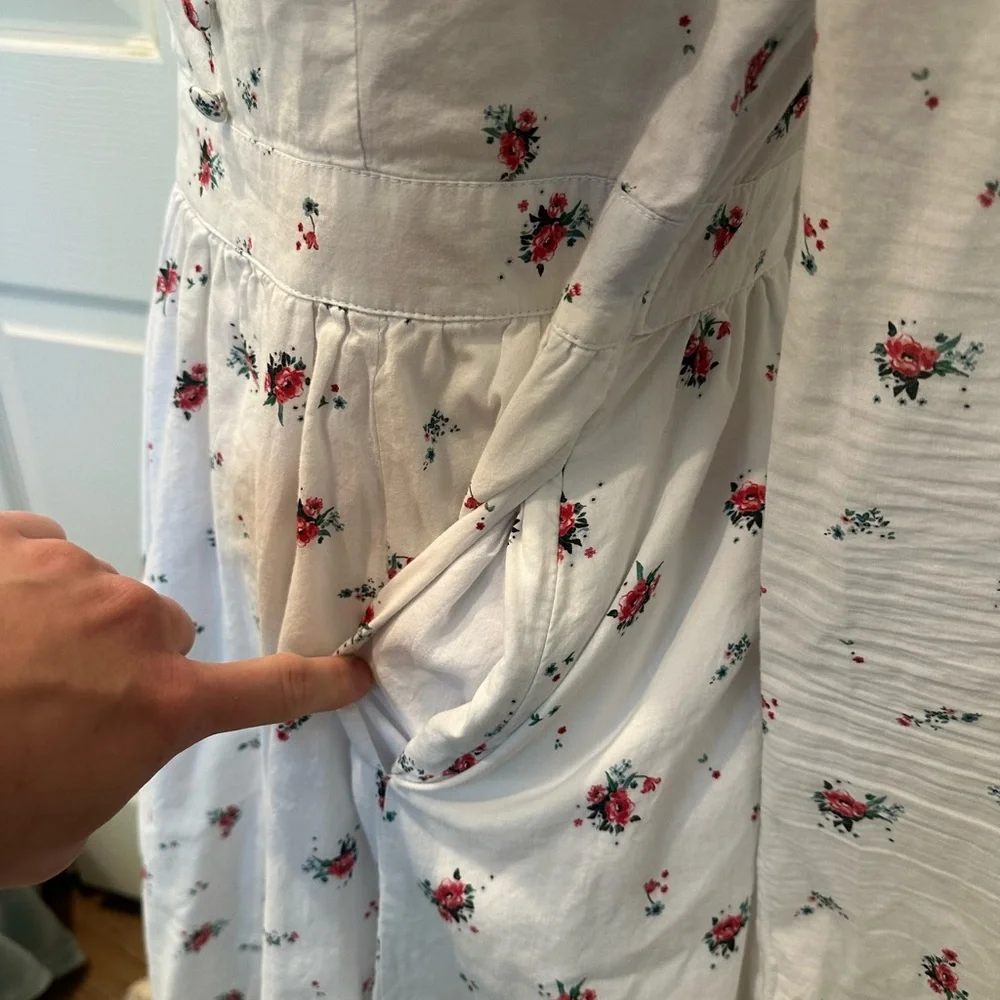 eShakti Floral Midi Long Sleeve Dress - Picture 7 of 9